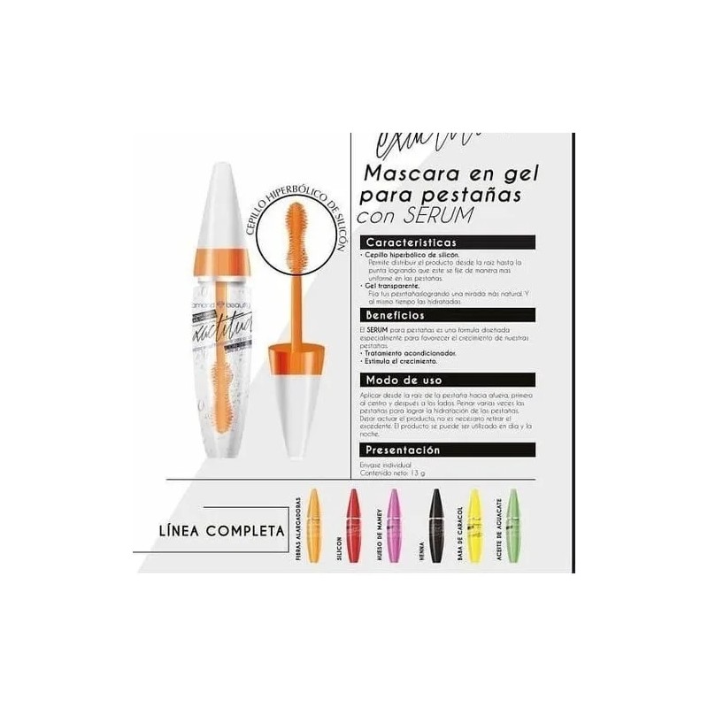 Rímel Exactitud En Gel Con Serum Diamond Beauty Original Transparente