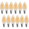 GvvooHome E12 Candelabra Bulb 40 watt Equivalent, B10 Candle Light