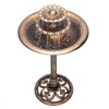 Alpine Corporation TEC106-BZ 35” Tall 3-Tier Pedestal Water Fountain with