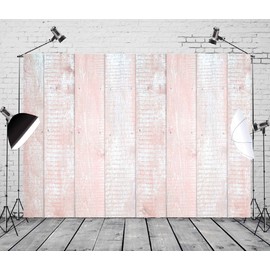 BELECO 8x6ft Fabric Wood Backdrop Light Pink Colored Wood Planks Texture Photography Backdrop for Birthday Party Baby Shower Boy Girl Product Photoshoot Pets Photo Background Props