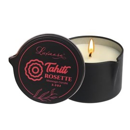 Home - Vela perfumada de cera de masaje para el cuerpo, aceite de masaje, vela de aceite esencial de soja infundida a baja temperatura, vela SPA a granel regalo hecho a mano Tahiti roseta