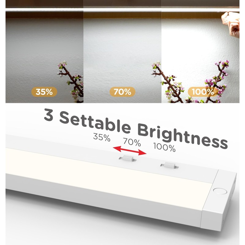 Tonlesm 36 Inch Under Cabinet Lighting Plug in, 20W 120V