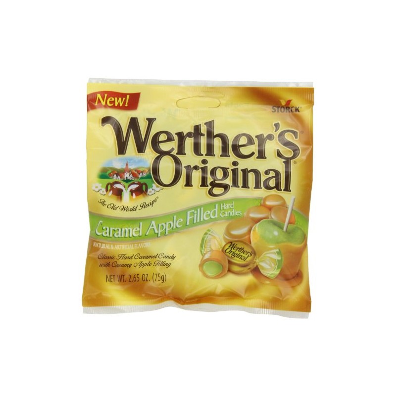 WERTHER'S ORIGINAL Caramel Apple Filled Hard Candy, Bulk Candy, Individually