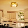 peskoe 17.3" Modern Gold Semi Flush Mount Ceiling Light Fixture