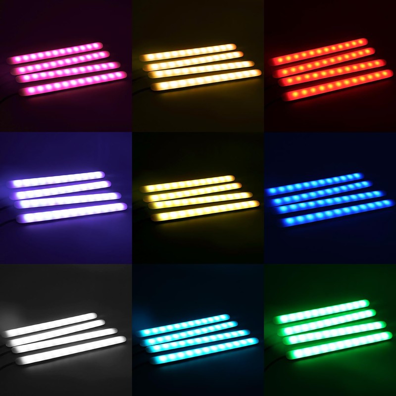 GZ5CG Car Interior Ambient Lights Multicolor Under Dash Footwell Atmosphere