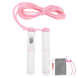 Skipping Rope Electronic Counting Jumping Rope Sports Exercise Fitness Equipment(White Pink )