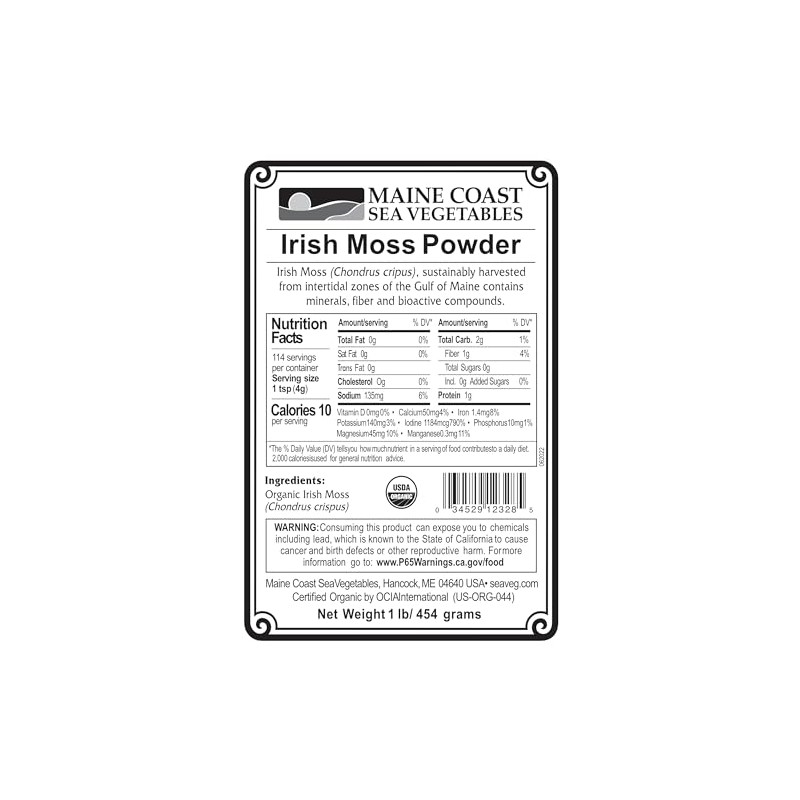 Irish Moss Powder - Wild Atlantic - Organic Seaweed -