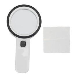 30X Handheld Large Magnifying Glass UV Banknote Inspection Magnifying Glass 12 LED Illuminated Lighted Magnifier For Reading Antique Jewelry Appreciation