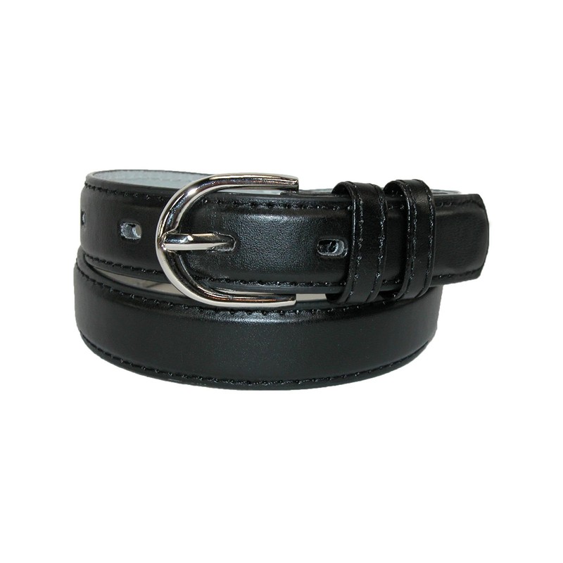 CTM® Toddlers Basic 1 Inch Leather Belt, Small, Black