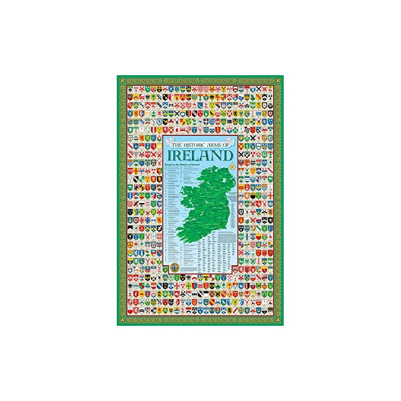 Irish Family Coat of Arms Poster Map & History of