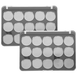 Baluue 2 Sets Magnetic Palette Empty Makeup Palette for Eyeshadow Lipstick Blush, and Powder Magnetic Makeup Palette Empty Palette for Customizing Travel