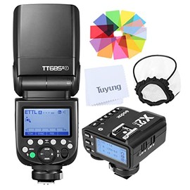 Godox TT685II-F TTL GN60 2.4GHz Wireless HSS 1/8000s Flash Speedlite with X2T-F Wireless Flash Trigger Transmitter Compatible for Fuji Cameras