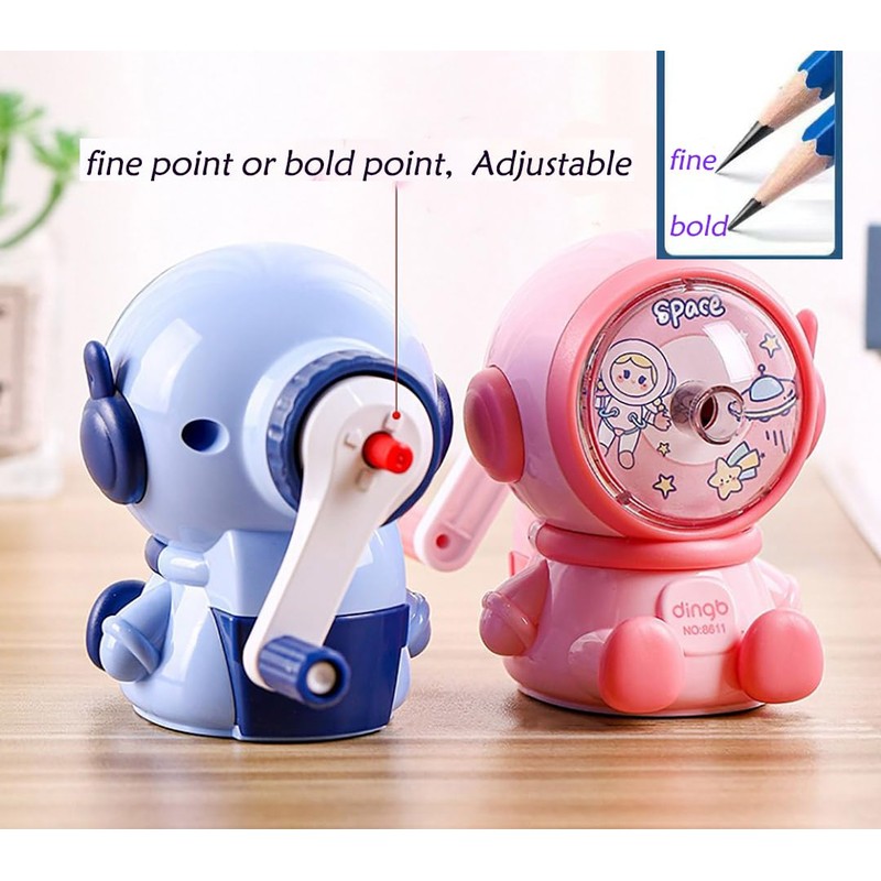Anller Pencil Sharpener, Hand Crank Manual Sharpener, Auto Pen Feed