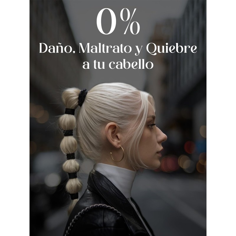 (100 Pcs) Ligas para el Cabello + Scrunchie de Regalo