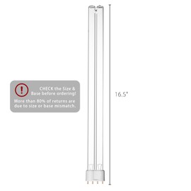 coospider-repta 2 Pack 36 Watts UV Bulb 16.5 Inch Germicidal 2G111 Base UVC Replacement Light Bulb for HVAC Duct Air Purifier & Pond Clarifier