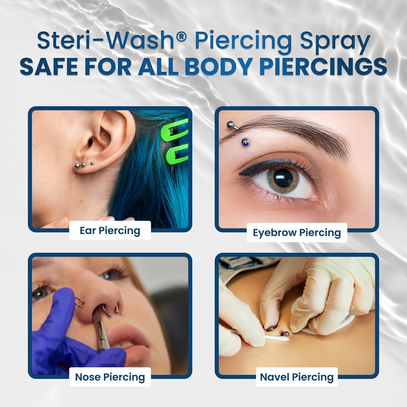STERI - WASH Steri-Wash Aftercare Piercing Wash 8oz