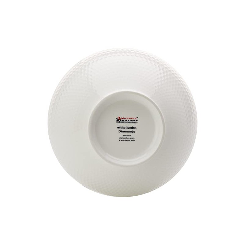 Maxwell & Williams Basics Diamanten Nudelschale, weiß, 18 cm