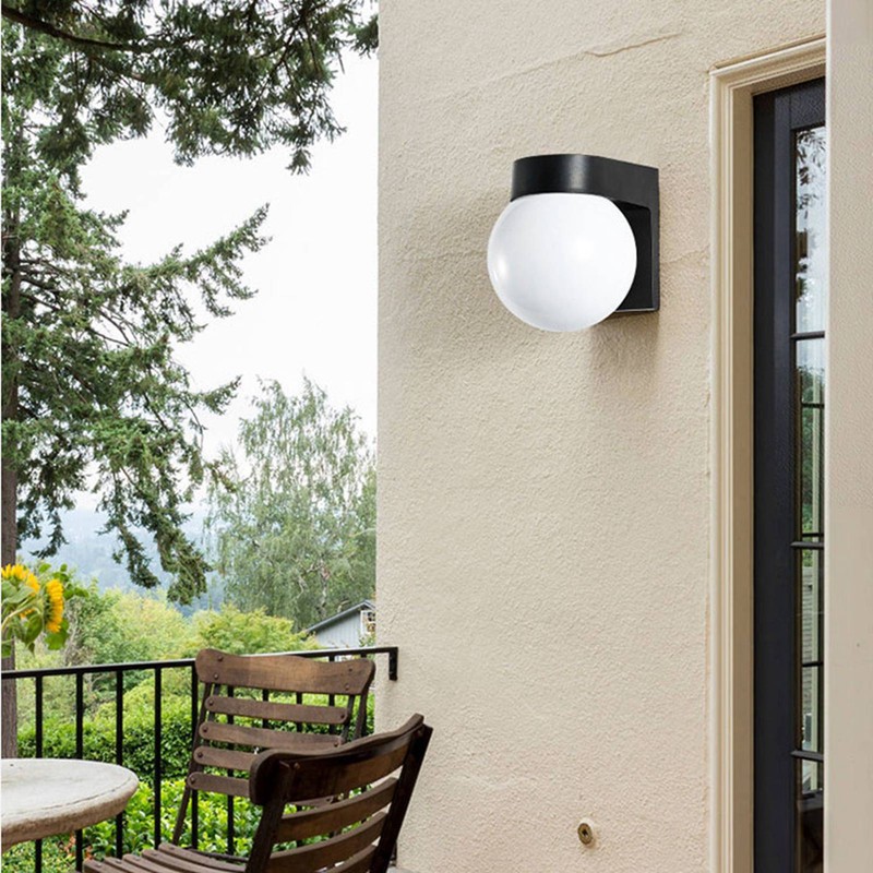 Acrylic Round Lamp Shade with PC Plastic Base Waterproof Exterior