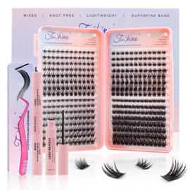 Fenshine eyelashes of genitals C/D round turn 9-15 mm, DIY longer for spreading unique artificial eyelashes in the home (a group of 9-16 mm, a mascare package)