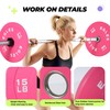 Egles Vibrant Pink Weight Plates, Rubber Barbell Plates, 2-inch Olympic