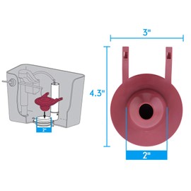 Universal Water-Saving Long Life Toilet Flapper Replacement Is Fits for 2-inch Flush Valve Toilets and Most US Standard Toilet Tanks,Adjustable Solid Frame Design Toilet Replacement