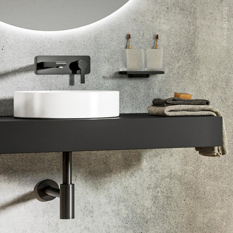 'Designer Siphon Odour Trap 1 1/4 Square Platter, Brass Plated