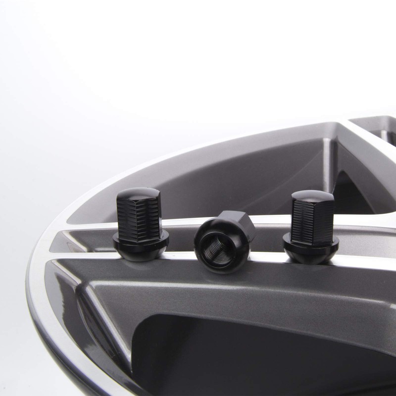 20 Aluminium Black Wheel Nuts Suitable for Original Alloy Wheels