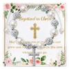 WATINC Baptism Bracelet Gifts for Girls, Baptism in Christ Prayer
