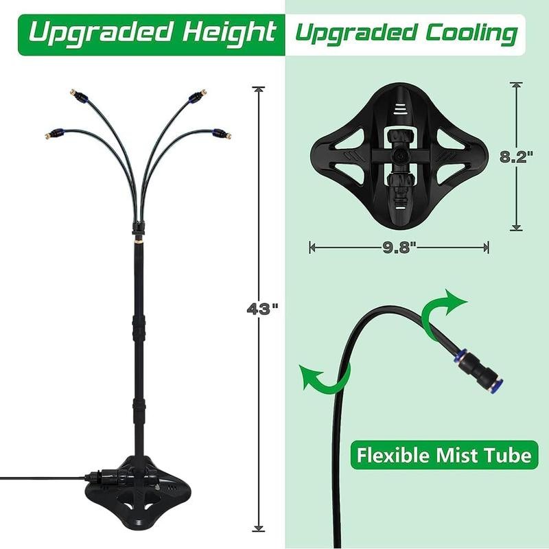 UR FOREST Updated Standing Misting Cooling System 26.2FT (8M) Misting