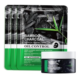 XMXueMei Blackhead Remover Face Mask SkinCare Set,Deep Cleansing Long Lasting Hydrating Charcoal Peel Off Facial Sheet Masks Skin Care Set with 3 Moisturizing Oil Control Charcoal Face Masks（4PCS）