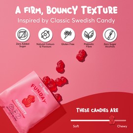 FUNDAY Raspberry Gummy Frogs – 12 Pack – No Sugar Added – Gluten-Free Gummy Candy with Natural Flavors – Better-for-You Sweet & Sour Snack