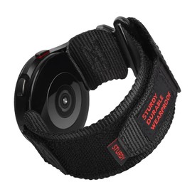 SumRioo 20 mm Nylon Strap Compatible with Galaxy Watch 7/6/5/4/FE 40 mm 44 mm, Velcro Sports Watch Strap for Galaxy Watch 6 Classic/Watch 5 Pro/Watch 4 Classic/Active 2/Watch 3, Black