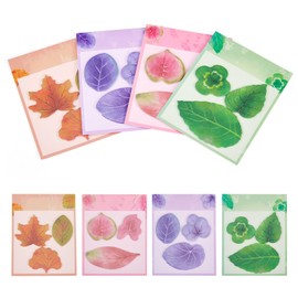 FASHEWELRY - 960 hojas de notas adhesivas en forma de hoja, bonito bloc de notas de papel con hojas de papel novedosas, pegatinas para plantas de otoño autoadhesivas, divertidas notas para arañazos