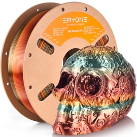 ERYONE Ultra Silk Rainbow PLA Filament 3D Printer 1.75, Shiny Multicolor Rainbow Filament PLA +/-0.03mm, Fast Color Gradient 1KG Spool, Steampunk Rainbow