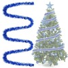 Tinsel Christmas Tree, Blue & White, 4 x 3 m