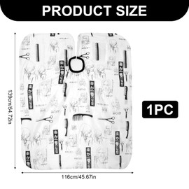 Barber Cape with Adjustable Snap, Hairdressing Gown Barbers Cape Cloth for Unisex, Waterproof Hairdressing Cape Fits All Neck Size, Stylish Design Hair Cutting Cape for Hairdressing, Hair Dye, Perm