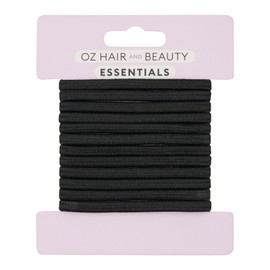 Oz Essentials Thick Hair Elastic 12 Pack - Black