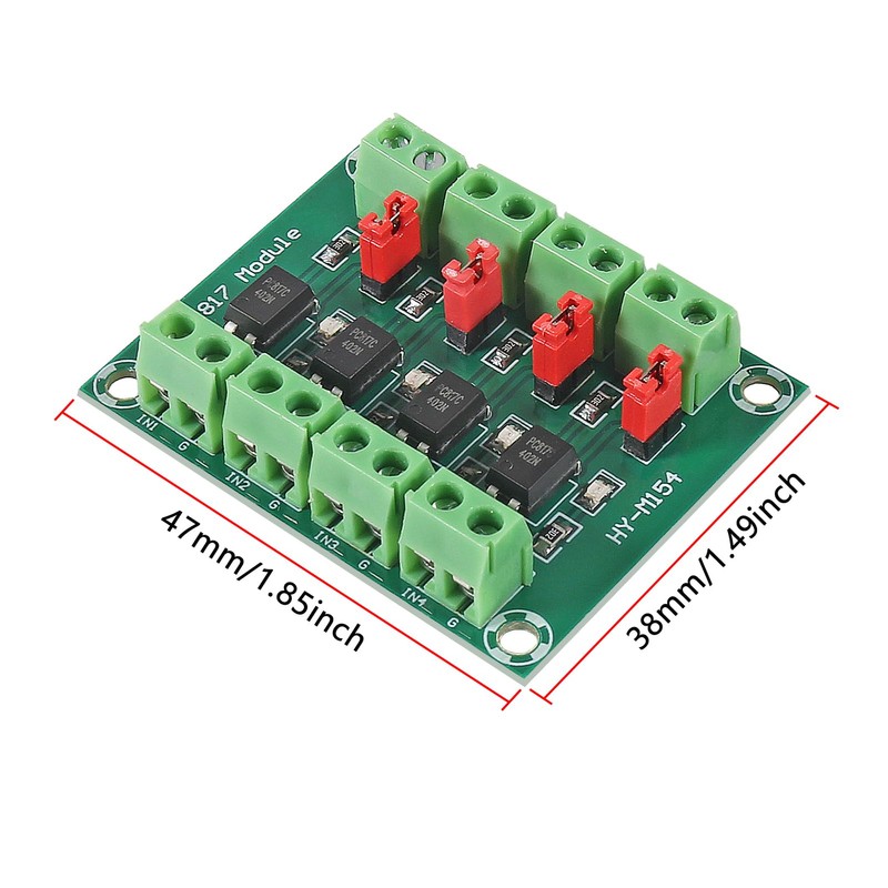 AOICRIE 4pcs PC817 4 Channel Optocoupler Isolation Board Voltage Converter