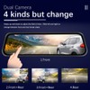 CAMECHO 9.66" Mirror Dash Cam Rear View Mirror Camera Front