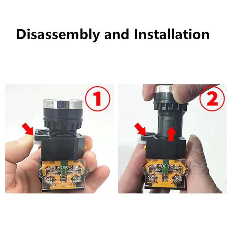 LA38-11X2 Round Rotary Selector Switch 2 Positions NC + NO