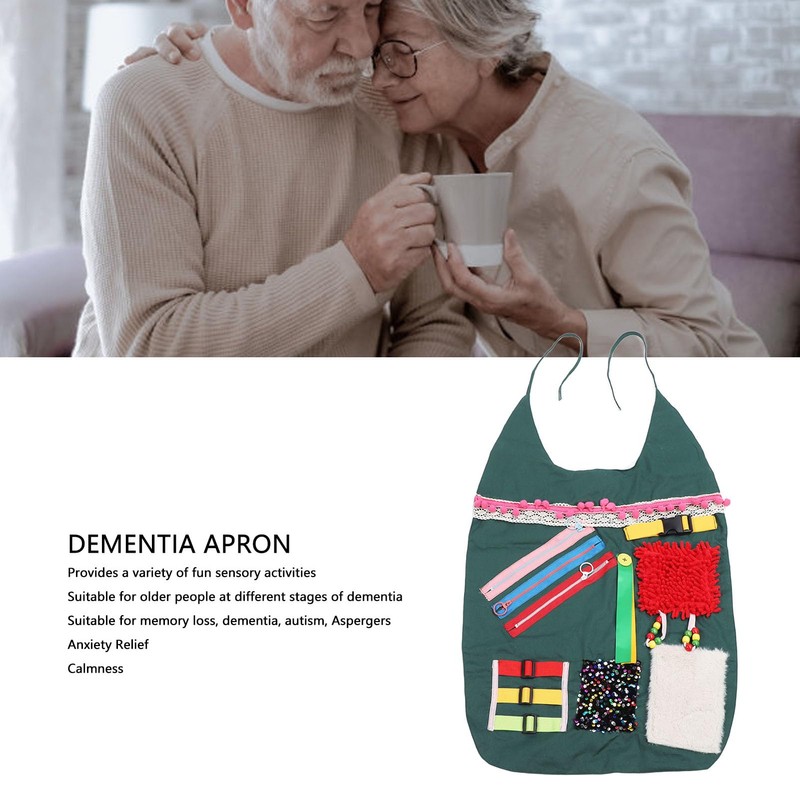 Sensory Blanket Apron for Elderly with Memory Loss, Dementia Engaging
