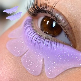 PERMANIA Silicone Under Eye Pads, Soft Lash Lift Rods Extreme Eyelash Curler Reusable for Lower Lash Perm Makeup Beauty Tool (Purple)