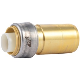 SharkBite 1-1/4 Inch x 1 Inch CTS Fitting Reducer, Push to Connect Brass Plumbing Fitting, PEX Pipe, Copper, CPVC, PE-RT, HDPE, UXL123528