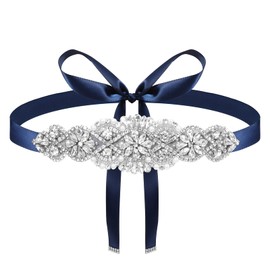 SUOSDEY Bridal Rhinestone Wedding Belt,Crystal Wedding Sash Belt for Wedding or Party Prom Women
