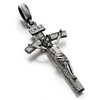 ZENLUNANO Catholic Crucifix Necklace for Men and Women, Antique Silver
