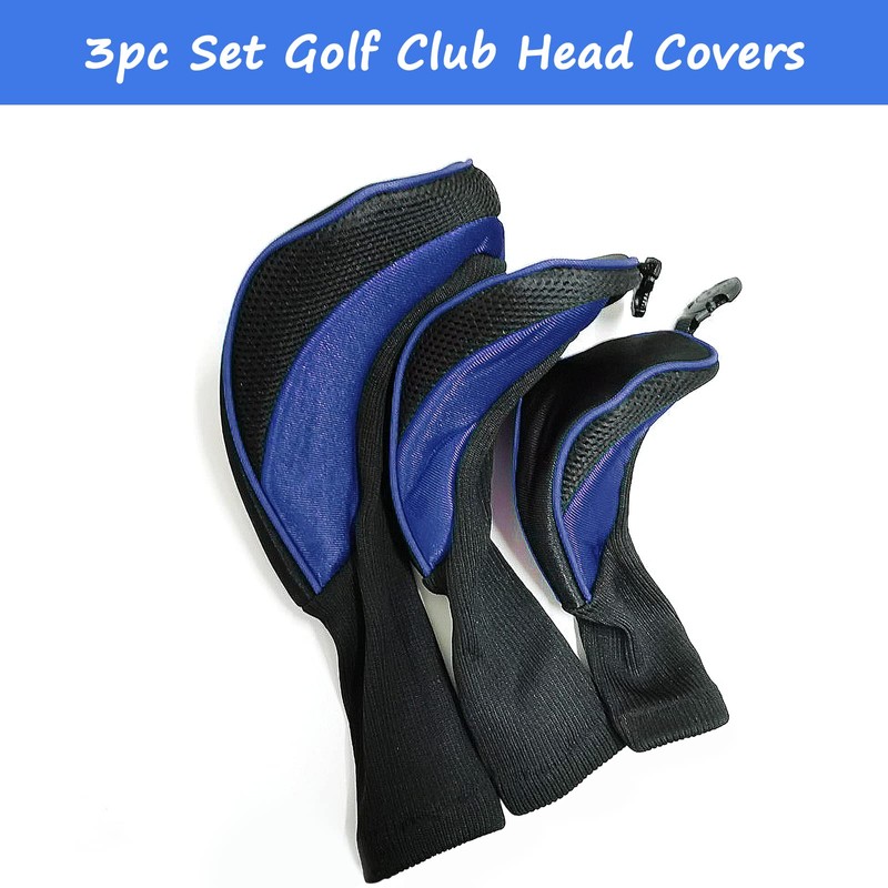 Trendbox Golf Head Cover, 3pc Set Golf Wood Club Headcovers