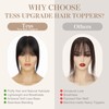 Hair Toppers for Women Real Human Hair,TESS Human Hair Toppers,Bangs