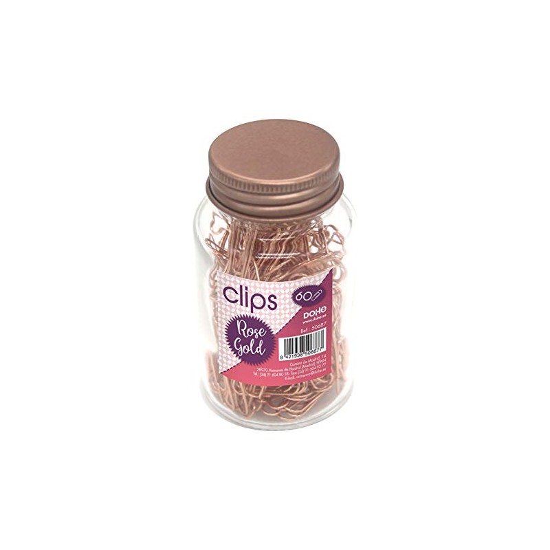 Metal Paper Clips (50mm) - Rose Golden