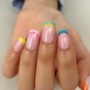 Curvlife Rainbow Short Press On Nails Stick On Nails Short