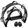EastRock Tambourine Half Moon Tambourine Hand Crescent Ring with 20